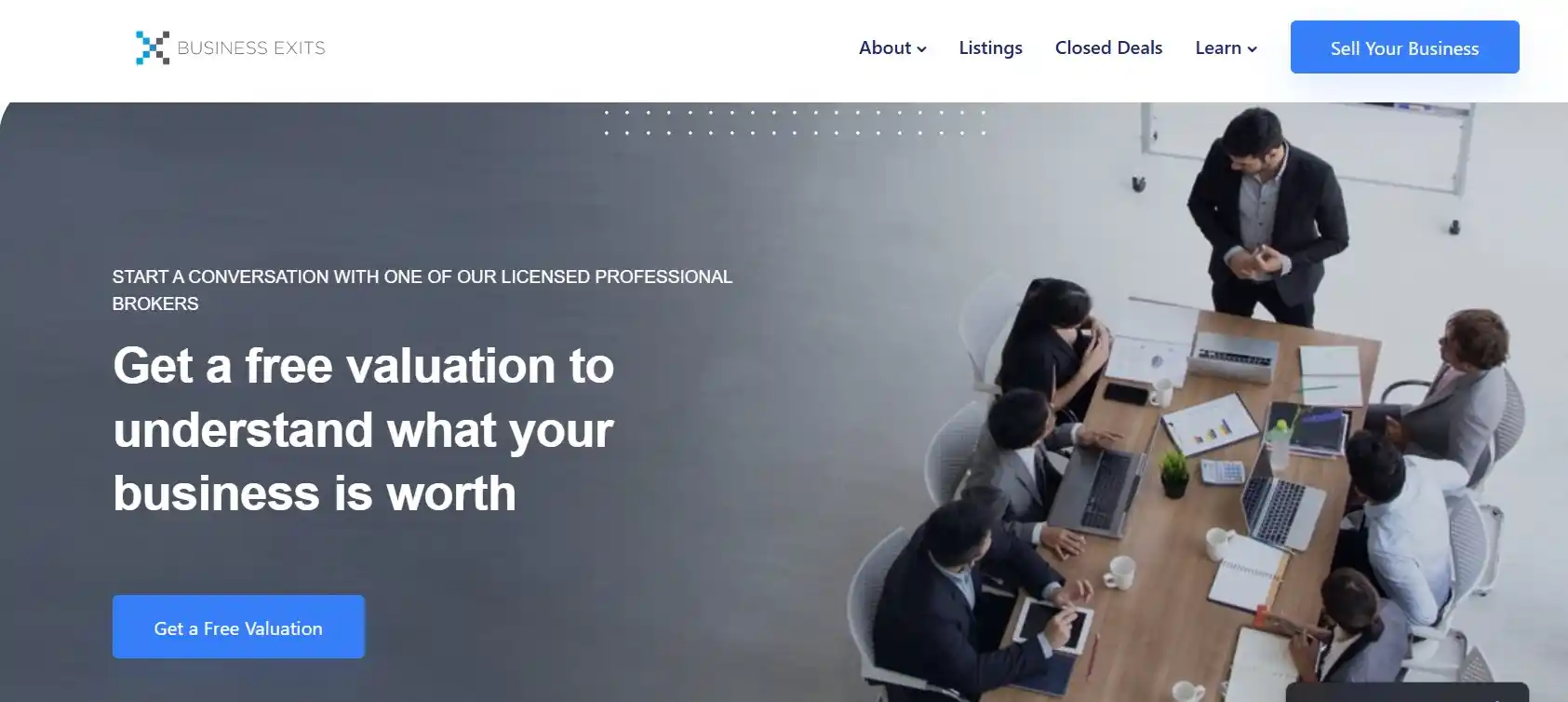 business exits webpage