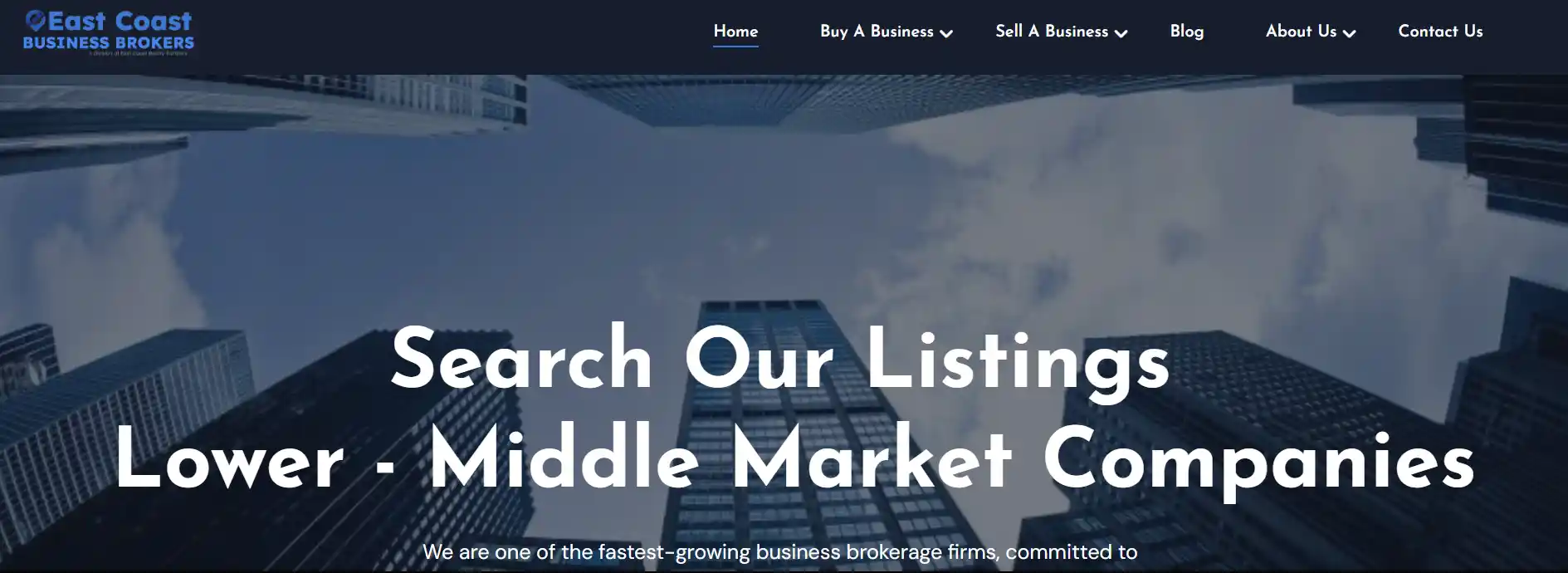 east cost business broker webpage