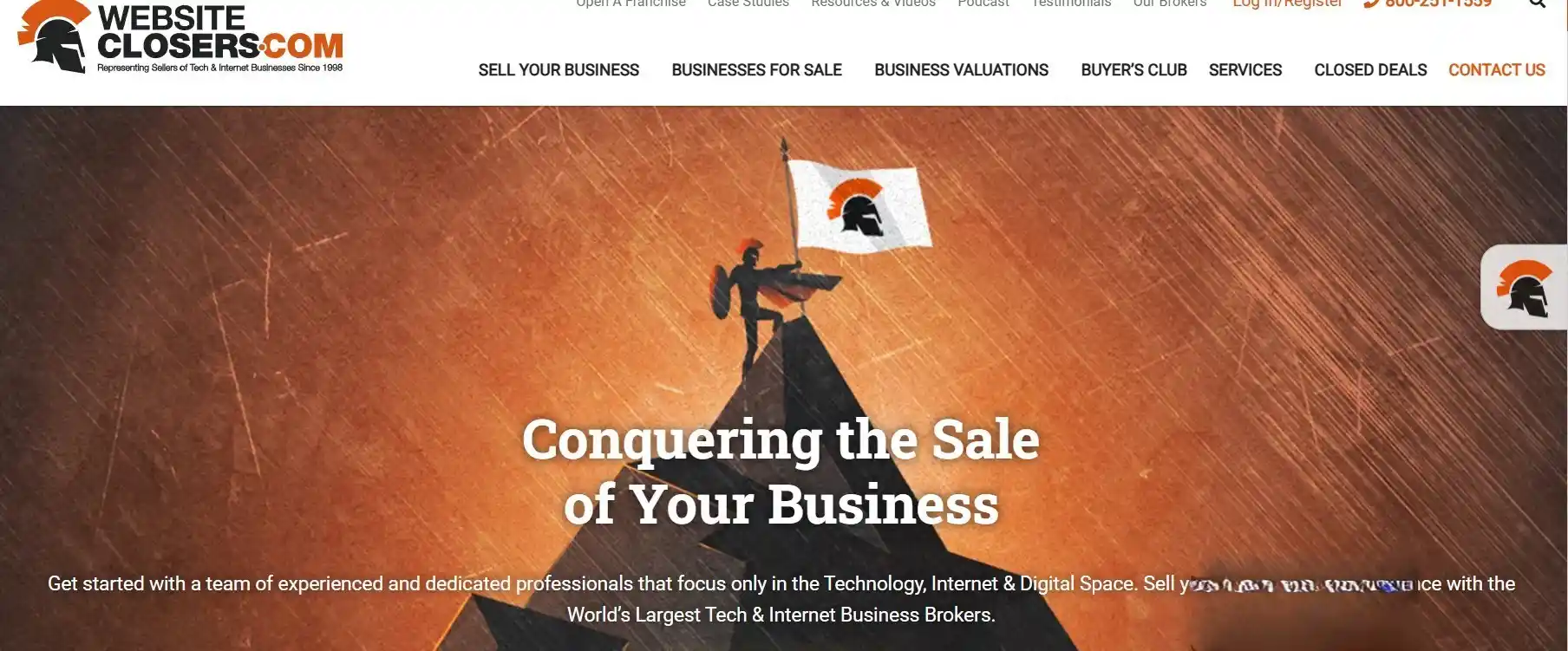 website closer homepage